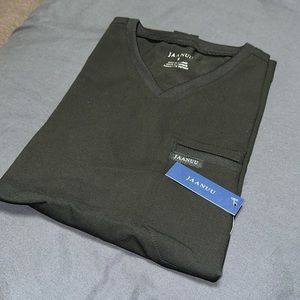 jaanuu scrub top men’s small black NWT